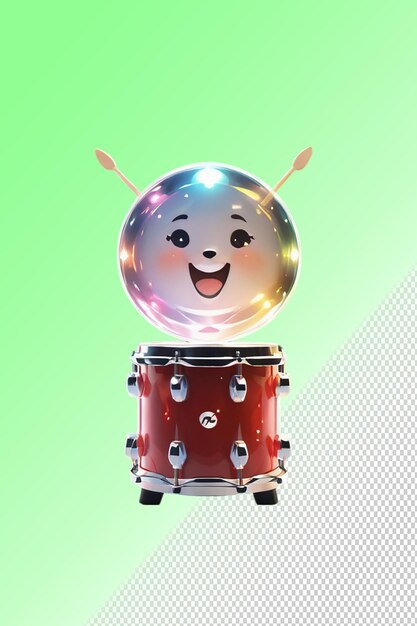 PSD psd 3d illustration drum isolated on transparent background