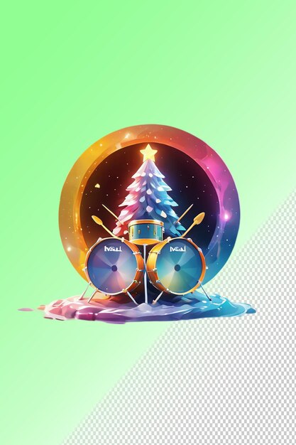 PSD psd 3d illustration drum isolated on transparent background