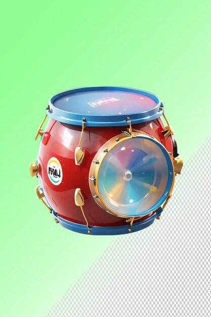 Psd 3d illustration drum isolated on transparent background