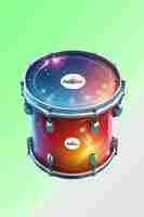 PSD psd 3d illustration drum isolated on transparent background