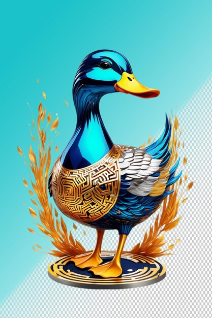 Psd 3d illustration duck isolated on transparent background