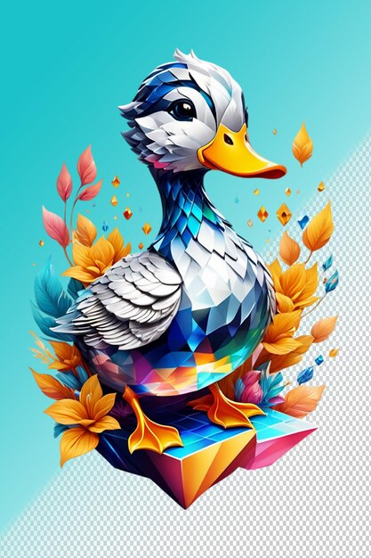 PSD psd 3d illustration duck isolated on transparent background