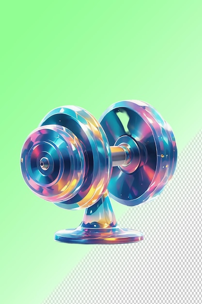 PSD psd 3d illustration dumbbell isolated on transparent background