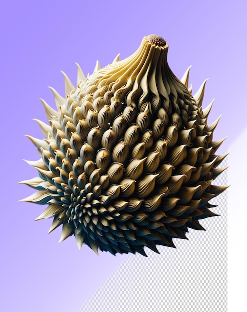 Illustrazione psd 3d durian isolato su sfondo trasparente