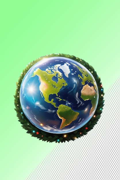 PSD psd 3d illustration earth isolated on transparent background