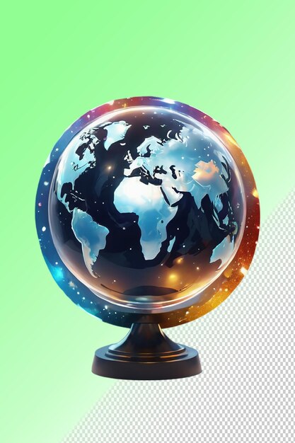 PSD psd 3d illustration earth isolated on transparent background