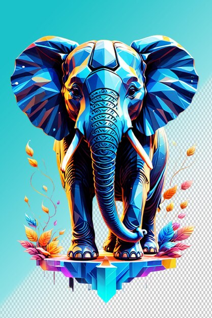 PSD psd 3d illustration elephant isolated on transparent background