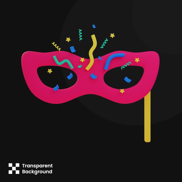 PSD 3D illustration of eye mask