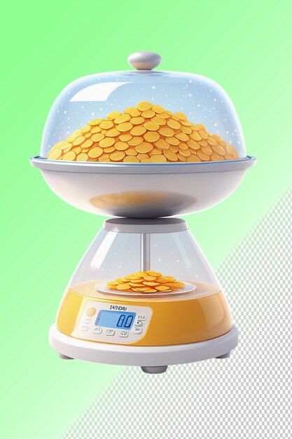 PSD psd 3d illustration food scale isolated on transparent background