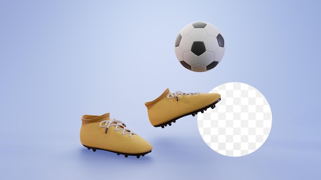 PSD psd 3d illustration of football game