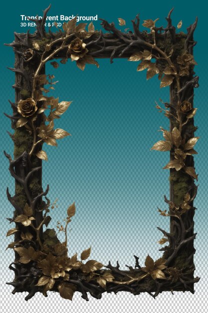 Psd 3d illustration frame isolated on transparent background