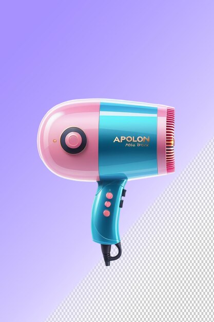 PSD psd 3d illustration hairdryer isolated on a transparent background