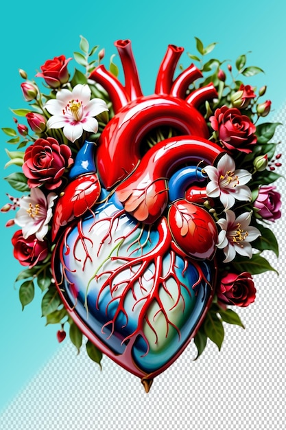 PSD psd 3d illustration heart isolated on transparent background