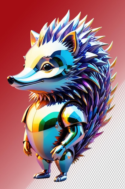 PSD psd 3d illustration hedgehog isolated on transparent background