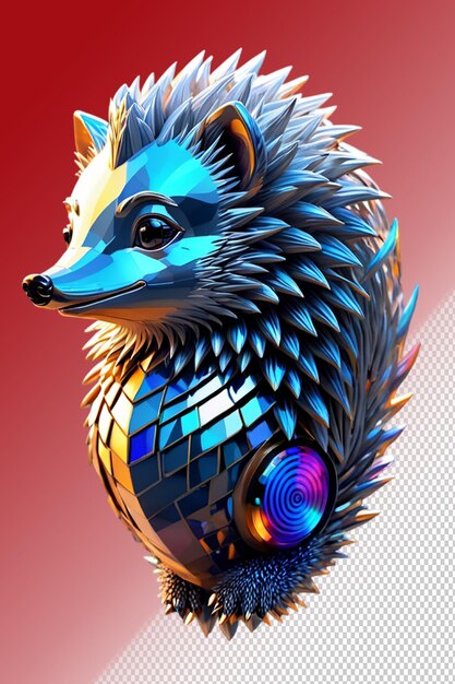 PSD psd 3d illustration hedgehog isolated on transparent background