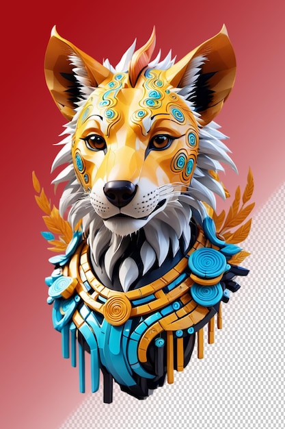 PSD psd 3d illustration hyenas isolated on transparent background