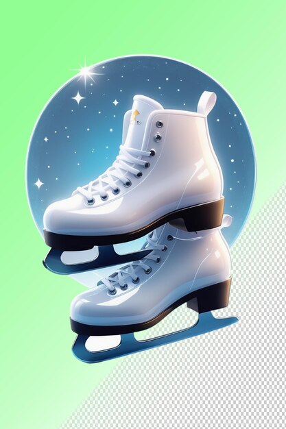 PSD psd 3d illustration ice skate isolated on transparent background