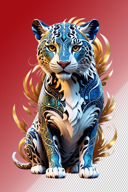 PSD psd 3d illustration jaguar isolated on transparent background