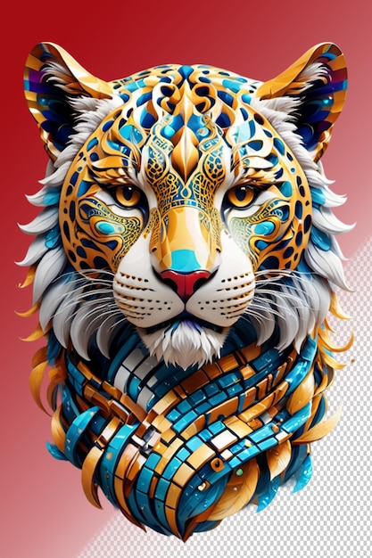 PSD illustrazione psd 3d jaguar isolato su sfondo trasparente