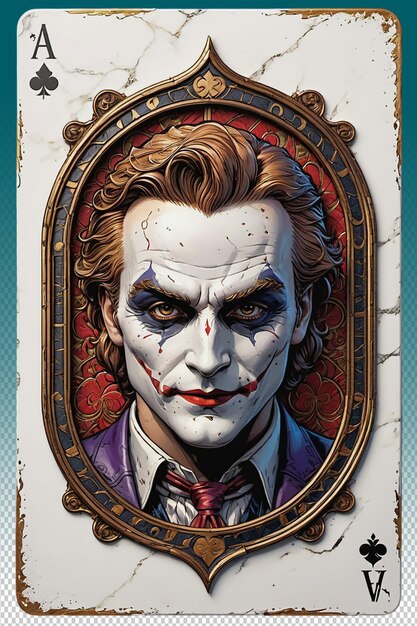 PSD illustrazione psd 3d joker isolato su sfondo trasparente