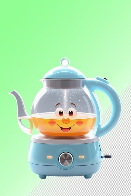 PSD psd 3d illustration kettle isolated on transparent background