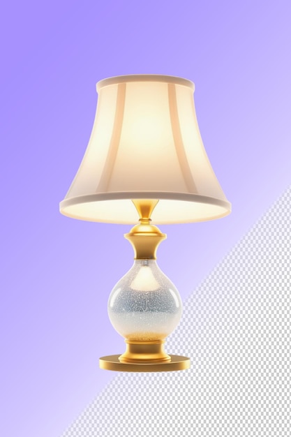 Psd 3d illustration lamp isolated on transparent background