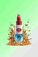 PSD psd 3d illustration lipstick isolated on transparent background