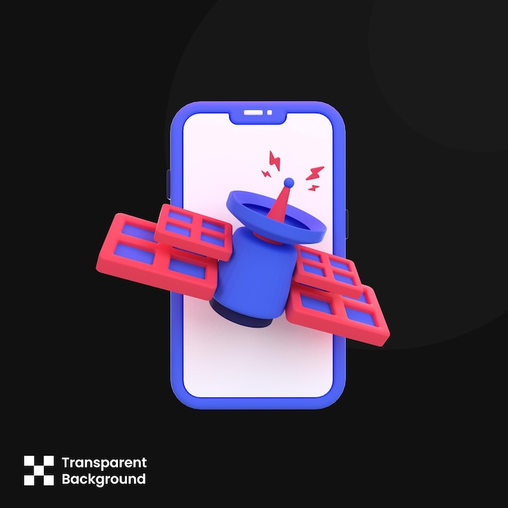 PSD psd 3d illustration of mobile internet connection