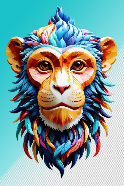 PSD psd 3d illustration monkey isolated on transparent background