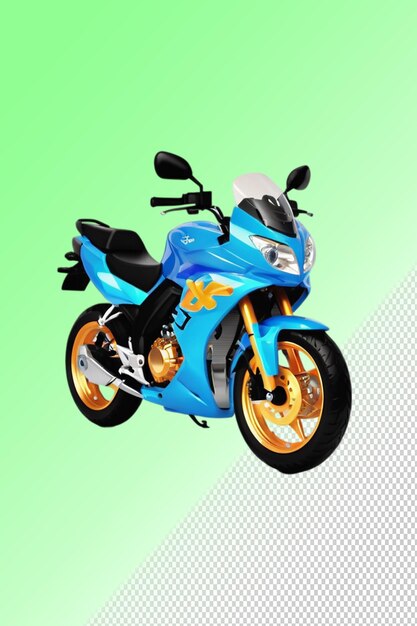 PSD psd 3d illustration motorbike isolated on transparent background