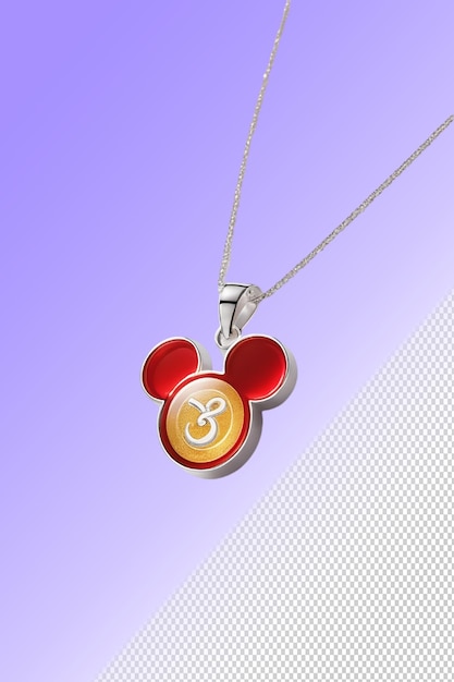 Psd 3d illustration necklace isolated on a transparent background