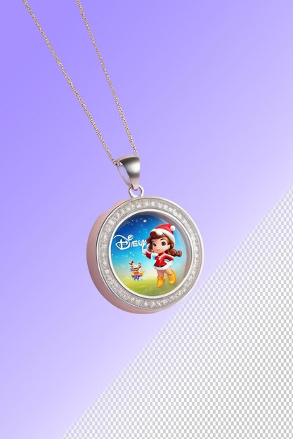 PSD psd 3d illustration necklace isolated on a transparent background