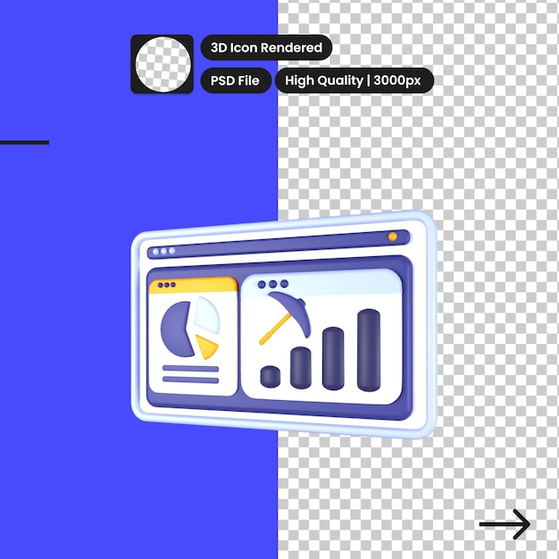 Psd 3d иллюстрация интеллектуального анализа данных