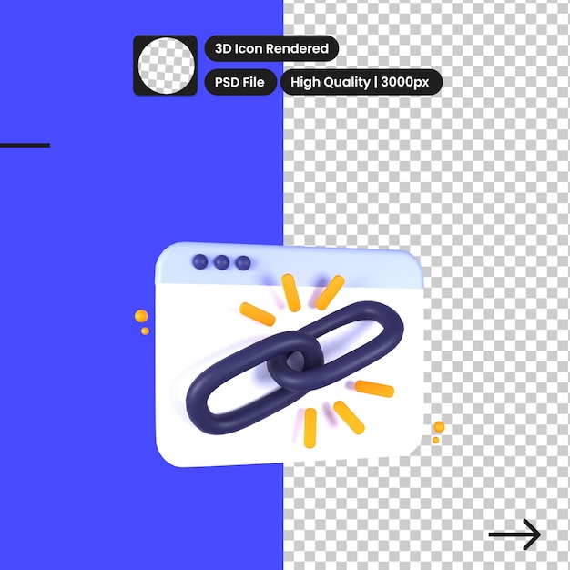 PSD psd 3d иллюстрация панели ссылок