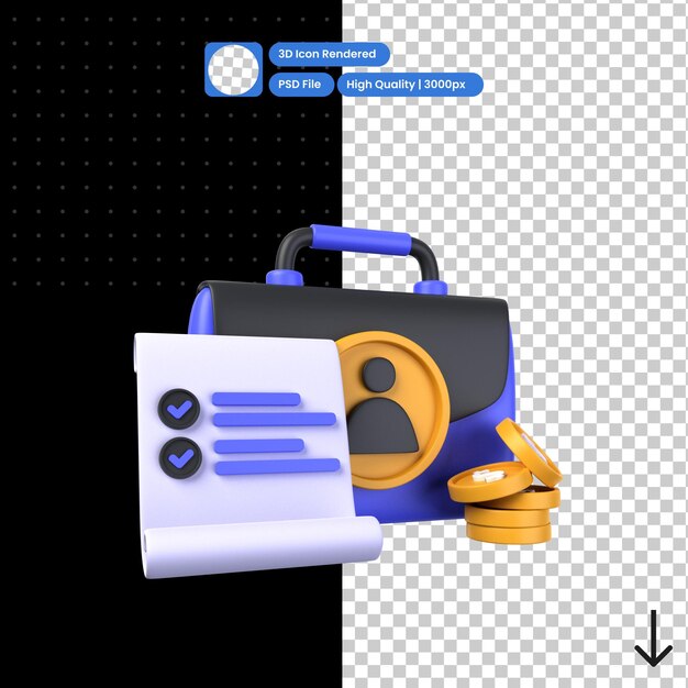 Psd 3d иллюстрация портфолио