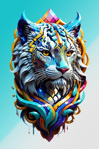 Psd 3d illustration panther isolated on transparent background