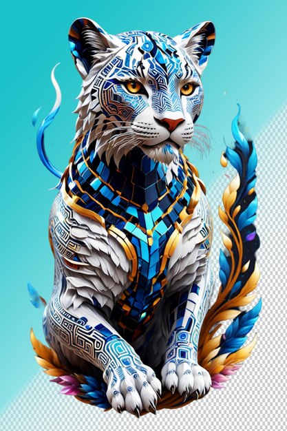 PSD psd 3d illustration panther isolated on transparent background
