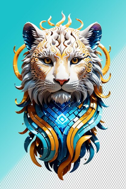 Psd 3d illustration panther isolated on transparent background