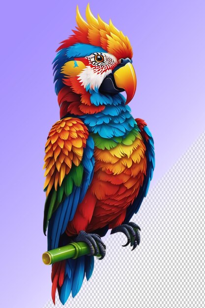 PSD psd 3d illustration parrot isolated on transparent background