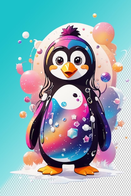 PSD psd 3d иллюстрация пингвин изолирован на прозрачном фоне