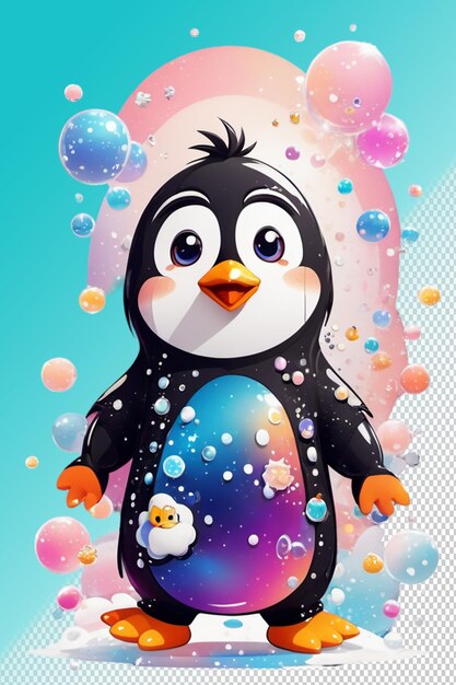 PSD psd 3d иллюстрация пингвин изолирован на прозрачном фоне