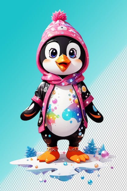 Psd 3d illustration penguin isolated on transparent background