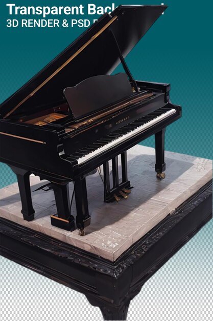 PSD psd 3d illustration piano isolated on transparent background