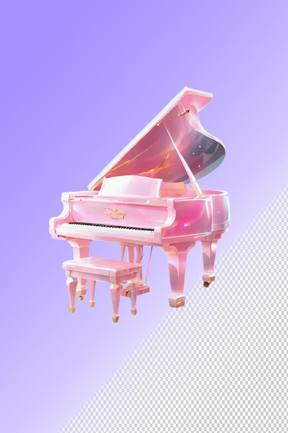 PSD psd 3d illustration piano isolated on transparent background