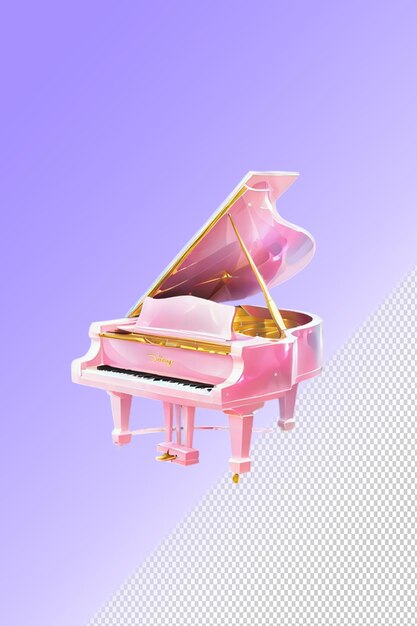 PSD psd 3d illustration piano isolated on transparent background