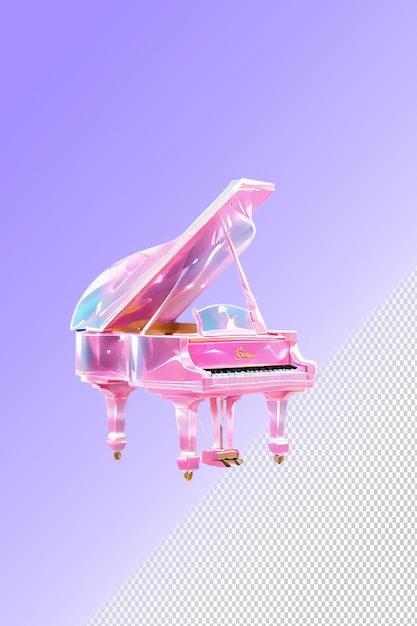 PSD psd 3d illustration piano isolated on transparent background