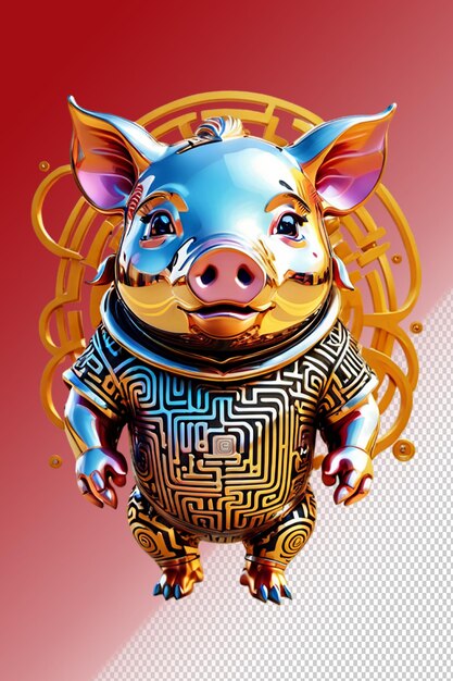 PSD psd 3d illustration pig isolated on transparent background