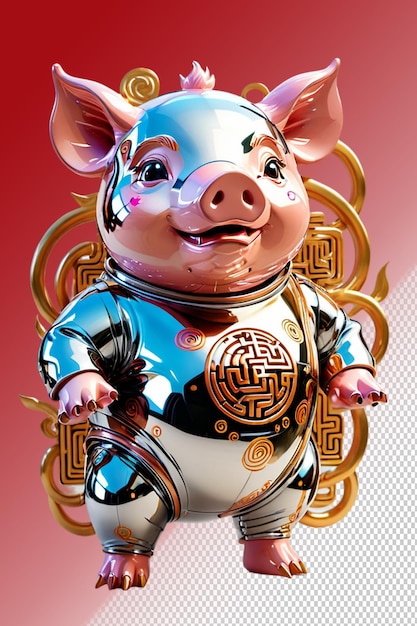 PSD psd 3d illustration pig isolated on transparent background