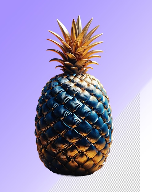 PSD psd 3d illustration pineapple isolated on transparent background