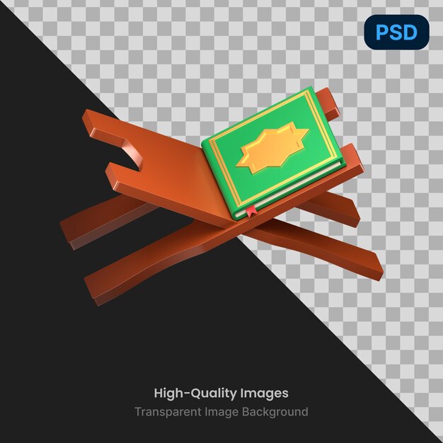 PSD psd 3d illustrazione di un corano